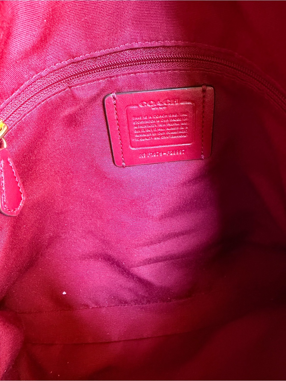 Coach Lexy Pebbled Leather Shoulder Bag in Wine Red with Gold Hardware - Picture 8 of 13